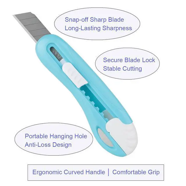 Alt view image 2 of 6 - 6 Pack Utility Knives, Retractable Box Cutters for Daily UseOffice & DIY