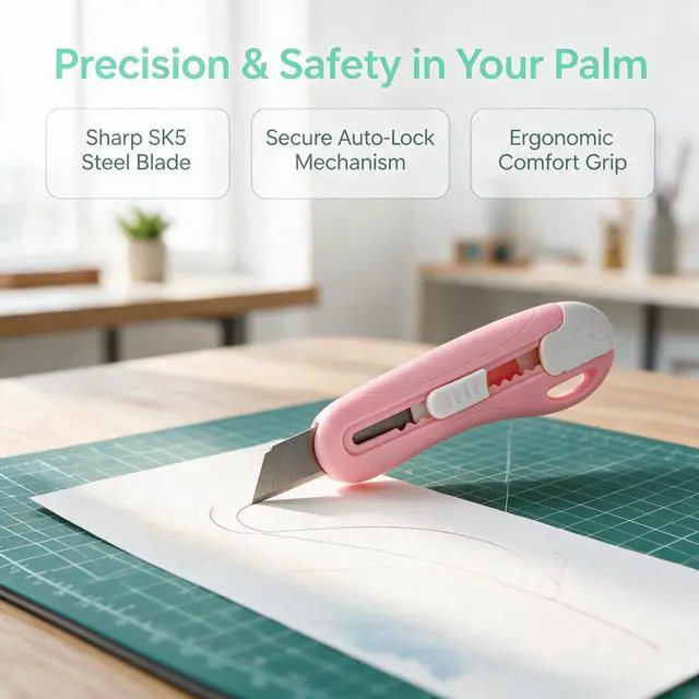 Alt view image 3 of 6 - 6 Pack Utility Knives, Retractable Box Cutters for Daily UseOffice & DIY