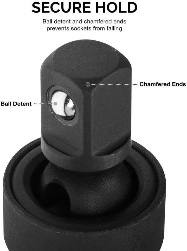 Alt view image 4 of 7 - 02430A 1/2 Drive Universal Joint Swivel Socket Adapter | Cr-Mo Impact Grade