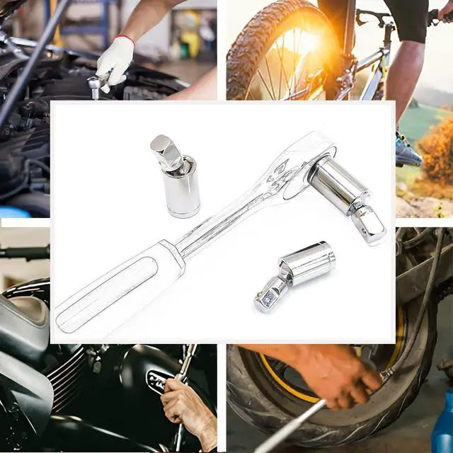 Alt view image 5 of 5 - 3/8" Universal Joint Swivel Socket Adapter, Impact Socket Extension, CR-V Steel