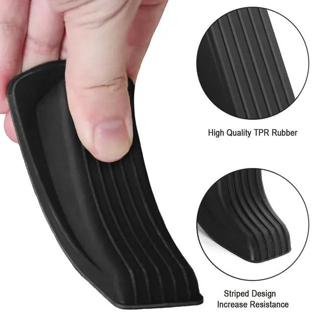 Alt view image 3 of 7 - 12 Pack Door Stoppers for Bottom of Door Rubber Door Stop Wedge Sturdy Stackable Door Stops for Floor Wall Carpet Heavy Duty Door, Black