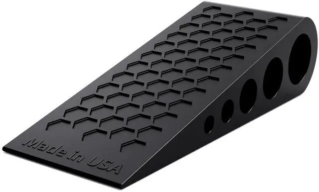 Main image of Door Stoppers for Bottom of Door Premium Floor Rubber Door Stop Wedge Made in USA Heavy Duty Honeycomb Design for Carpet, Tile, Ideal for Home, School, Commercial, Black