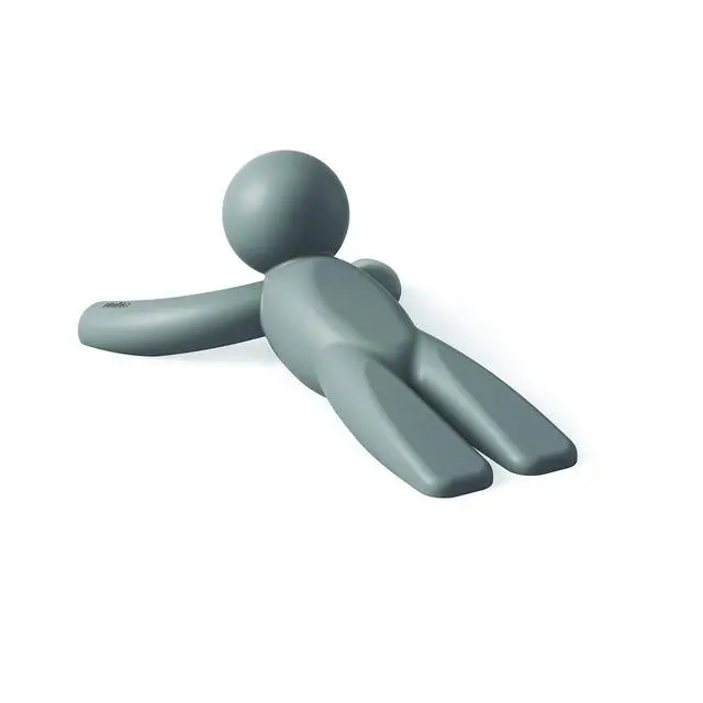 Alt view image 4 of 7 - Buddy Door Stop, Door Stopper for Bottom of Door, 1-Pack, Dark Grey | Soft rubber construction, protects floors from scratches, slip resistant wedge, fits multiple floor types