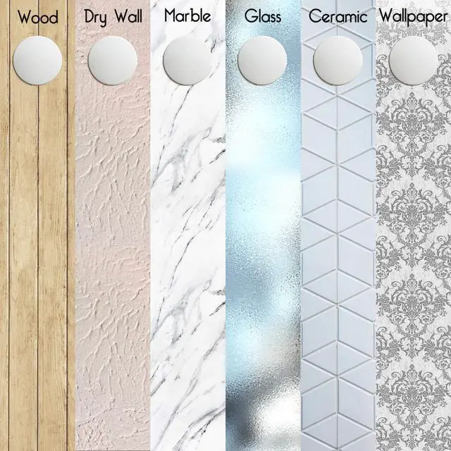 Alt view image 5 of 7 - Door Stoppers - Large 3.15" (4 Pack) - Strong Adhesive Backing | Quiet & Shock Absorbing Silicone Door Stoppers for Walls - Door Knob Wall Protector - Door Stop Bumper - Prevent Wall Damage