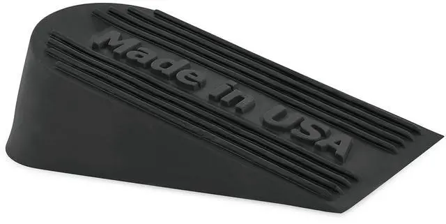 Main image of Large Big Rubber Door Stopper Made In USA - Door Stop Wedge for Carpet, Tile, Concrete Floor, Tall Door Stoppers for Bottom of Door - Heavy Duty for Commercial & Home - 6.5 x 2.75 x 1.9 Inches - Black