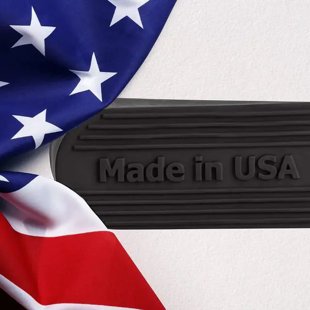 Alt view image 3 of 7 - Large Big Rubber Door Stopper Made In USA - Door Stop Wedge for Carpet, Tile, Concrete Floor, Tall Door Stoppers for Bottom of Door - Heavy Duty for Commercial & Home - 6.5 x 2.75 x 1.9 Inches - Black