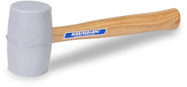 Main image of Solid Rubber Mallet, 20 Oz, Assembled in the USA, Rubber Hammer | Solid Rubber Head, 2-1/4 Inch Diameter, 11 Inch Hardwood Handle, High-Impact Strength, Non-Marring, Mallet Hammer, VN57432