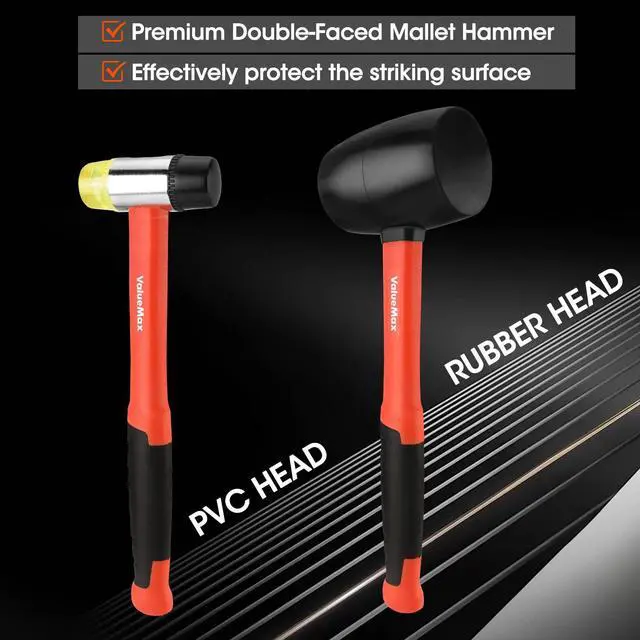 Alt view image 3 of 7 - 2PCS Rubber Mallet Set