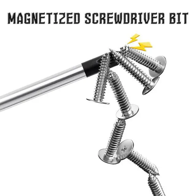 Alt view image 4 of 6 - Ph2 x 5 Inch Phillips Screwdriver, Magnetic Tip | Cross Head Screwdriver, Magnetic Extended Screwdrivers, with Round Shaft Non Slip Comfortable Handle, #2 x 125mm