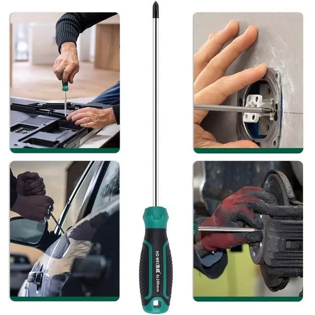 Alt view image 7 of 7 - 2-Piece 8" Long PH2 Phillips Screwdriver Set, Long & Short Magnetic Screwdriver Set