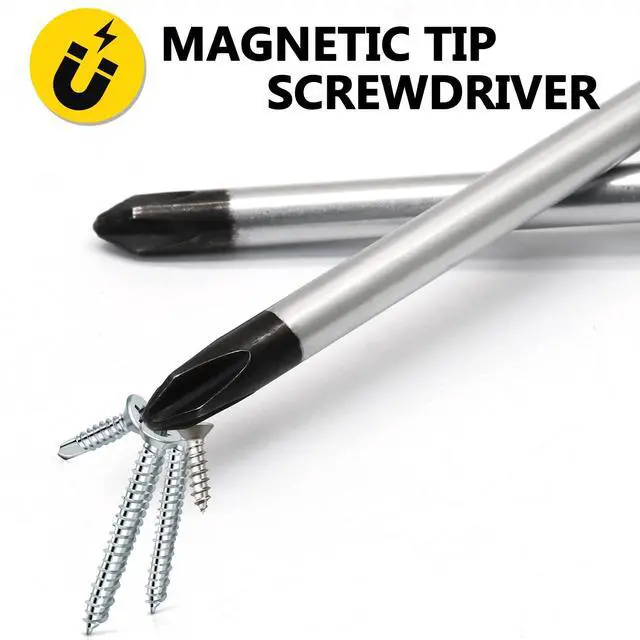 Alt view image 5 of 7 - 5 Pcs Phillips Screwdriver Set with Magnetic Tips | Standard & Precision Sizes, Soft Ergonomic Grip, For Electronics & General Repair