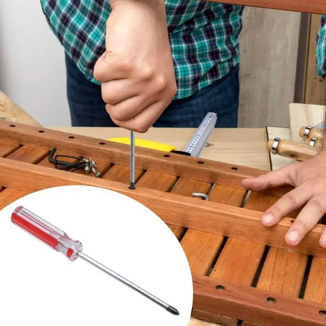 Alt view image 2 of 6 - Magnetic Screwdriver Set 2 PCS, 5mm Phillips and Flat Head Tips | With 4 Inch Steel Shaft for Repair Home Improvement Craft