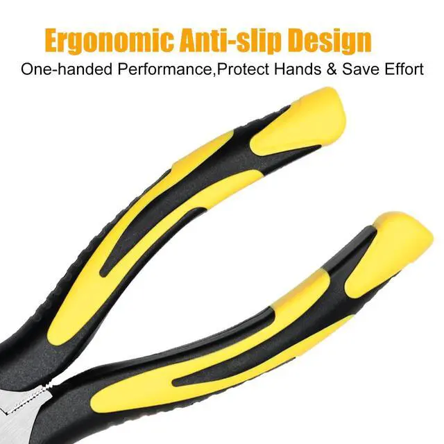 Alt view image 6 of 7 - Long Needle Nose Pliers-6''&8'', with Wire Cutter, 2pcs | Strong Cutting Force,Paper Clamp Precision, High Carbon Steel,Long Nose Cutting Pliers for Home, Fishing, Jewelry, Crafts