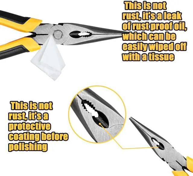 Alt view image 7 of 7 - Needle Nose Pliers with Wire's Cutter - Long Nose pliers, Needlenose Pliers,Needle-nose Pliers, Needle Nose Plyers can Screw Loose Nuts and Wind/Cutter Wire's ect.8.1 in