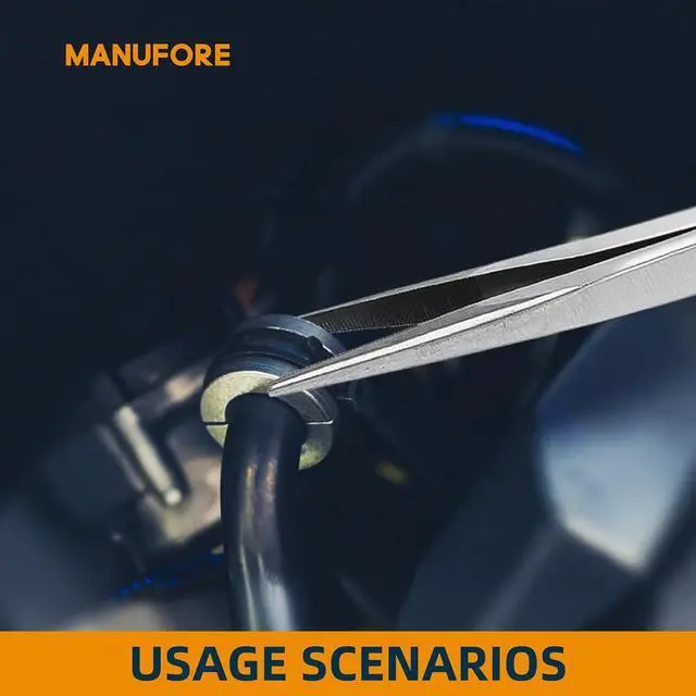 Alt view image 6 of 7 - 11-Inch Long Reach Needle Nose Pliers, Straight, 45° & 90° Bent | 3-Piece Set, Comfort Grip for Better Control, High Carbon Steel, Great for Narrow Tight Spaces, Automotive Repair