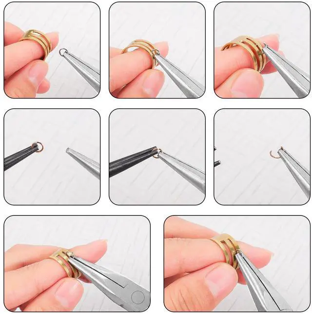 Alt view image 7 of 7 - 4Pcs Jewelry Pliers Set Jewelry Making Pliers Tools Kit Include Jewelry Making Needle Nose Chain Nose Round Bent Pliers Wire Cutter for Bracelet Beading DIY Craft Jewelry Making Supplies