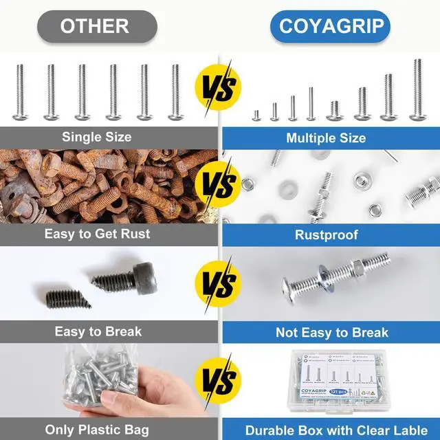 Alt view image 4 of 7 - 121PCS Nuts and Bolts Assortment Kit, M4 M5 M6 Phillips Head Machine Screws Assorted Set with Storage Case, Small Metric Bolts Nuts and Flat Washers Kit