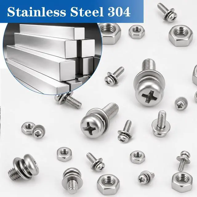 Alt view image 4 of 7 - 970PCS Machine Screws Assortment Kit Phillips Pan Head 304 SS M2-M5 | Rust-proof M2-M5 metric bolts & nuts for home repair. Fixed washers save time. For DIY, furniture, appliances and outdoors