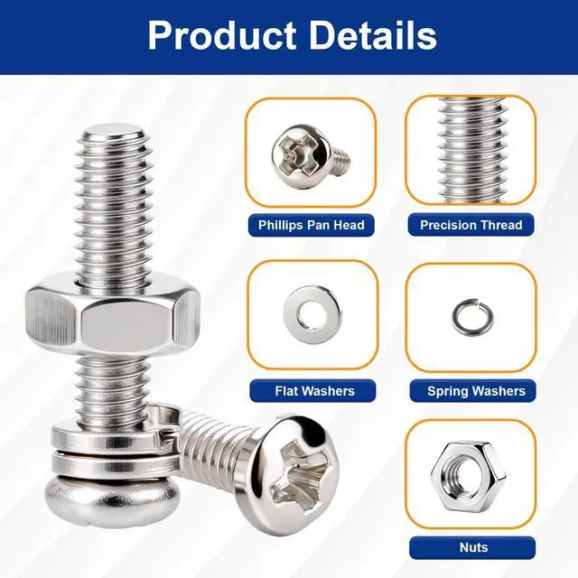 Alt view image 3 of 7 - 1670Pcs 304 Stainless Steel Metric Micro Screws Nuts Assortment Kit, M1 M1.2 M1.4 M1.6 M2 M2.5 Sizes, Phillips Pan Head Small Machine Screws for Arduino, Electronics, RC Models, DIY Projects