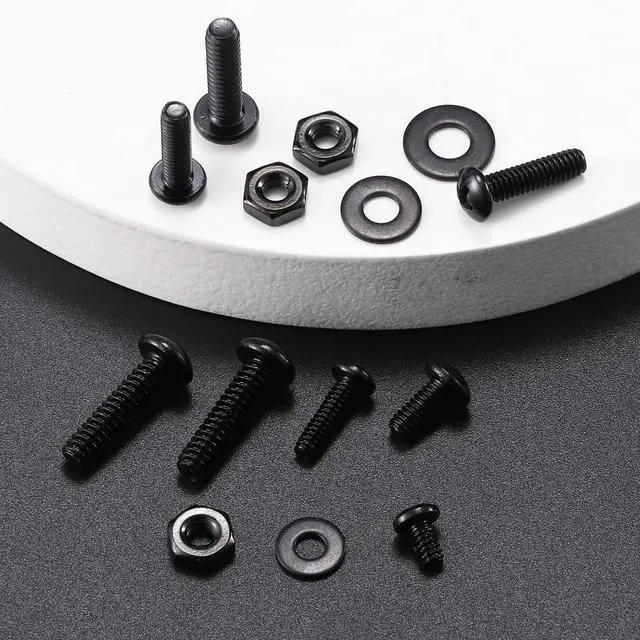 Alt view image 6 of 7 - 381Pcs Machine Screws Nuts and Bolts Assortment Kit, #6-32/#8-32/#10-24 Phillips Pan Head Assorted Black Oxide 304 Stainless Steel Bolts & Nuts & Flat Washers, with Case
