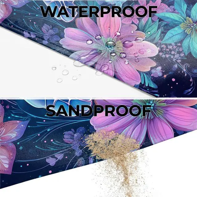 Alt view image 3 of 7 - Beach Blanket Beach Mat Waterproof Picnic Camping Mat 79"x79" | Extra Large Waterproof, Sandproof, Foldable Beach Blanket for Beach, Park, Lawn, Concert, Summer Camping,RV Travel,1-4 Person