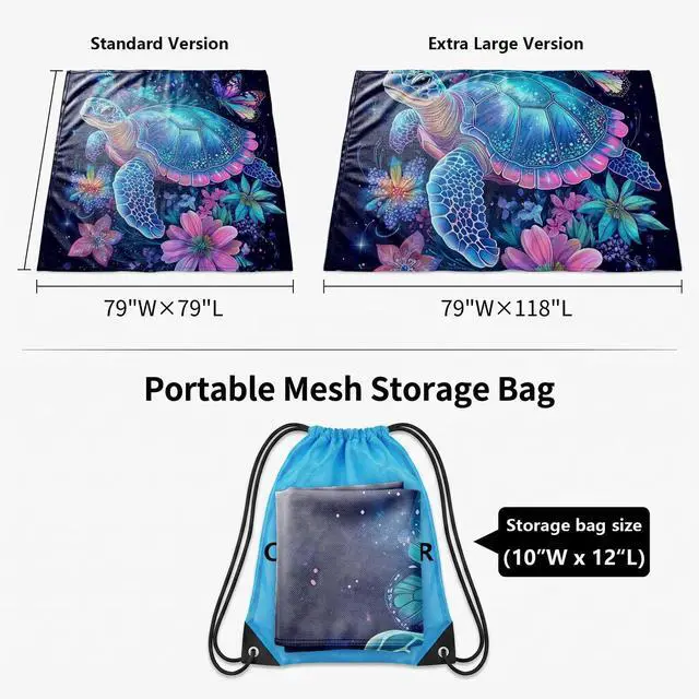 Alt view image 5 of 7 - Beach Blanket Beach Mat Waterproof Picnic Camping Mat 79"x79" | Extra Large Waterproof, Sandproof, Foldable Beach Blanket for Beach, Park, Lawn, Concert, Summer Camping,RV Travel,1-4 Person