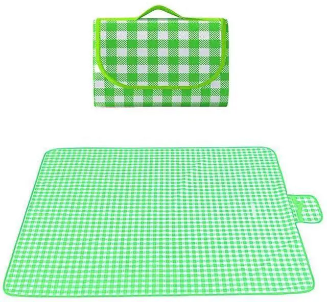 Main image of Large Picnic Blanket Waterproof and Sand Proof -59x39 inch Large Outdoor Beach Mat, Portable Foldable Blanket, Suitable for Camping, Parks, Families, Adults, Children, and Pets (Green-M)