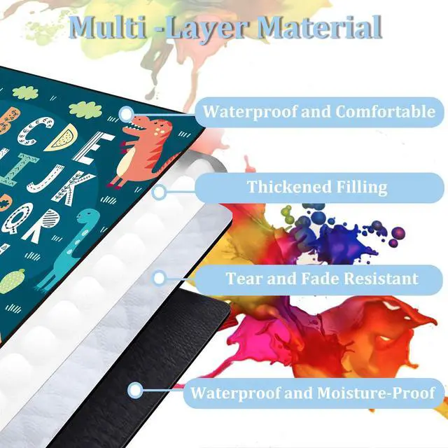 Alt view image 3 of 7 - Extra Large Picnic Blanket Waterproof,80"x 80"Foldable Machine Washable Beach Blankets,Outdoor Blanket for 6-8 Adults,Picnic Mat Suitable for Indoor Crawling,Park Beach,Camping,Hiking,Travel( Blue)