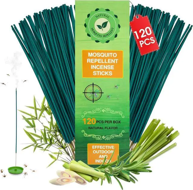 Main image of 120 Pcs Mosquito Repellent Sticks, Citronella Candles Outdoor for Patio | Insect Barrier for Hiking Travel | Camping Fishing Essentials | Indoor Gnat Mosquito Control | Each Stick Burns Up to 1H+