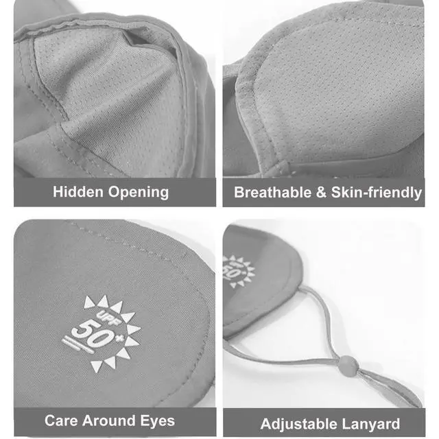 Alt view image 6 of 6 - 2Pcs UV Face Mask, Sun Masks for Women, Cooling Breathable Face Cover for Outdoor Sports, Washable Reusable (Pink+Gray)