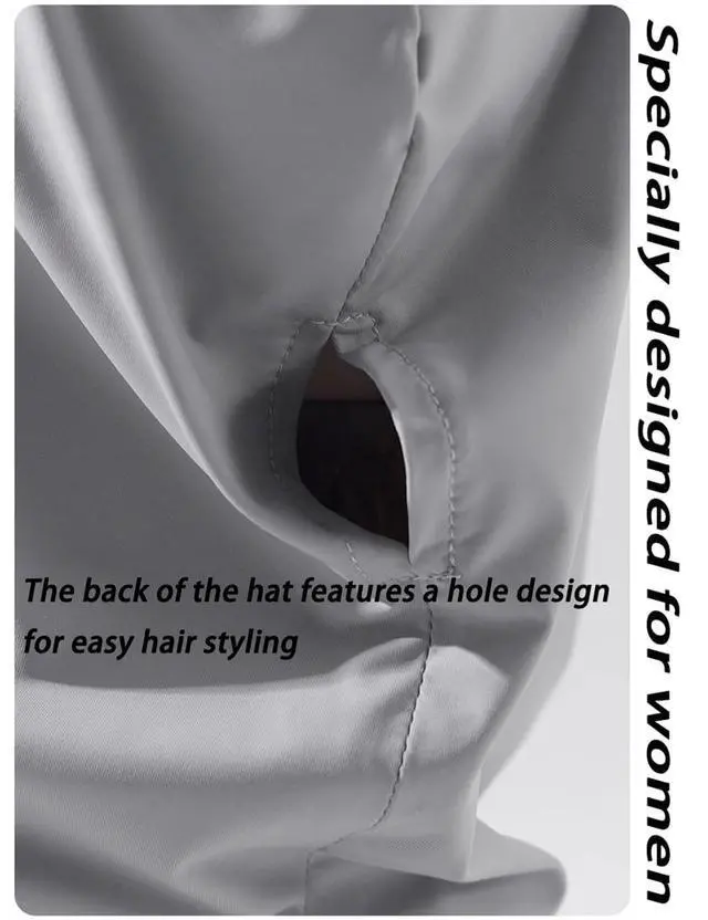 Alt view image 6 of 7 - Women's UV Protection Balaclava Hat with Neck Guard & Face Mask for Cycling, Travel & Outdoor Activities Light Khaki