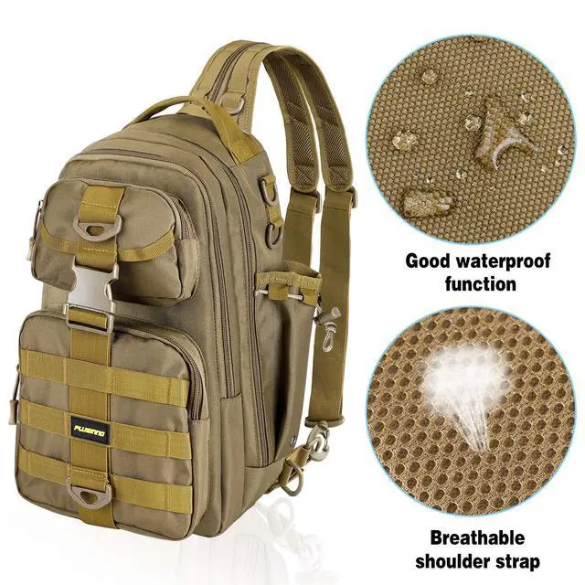 Alt view image 4 of 7 - Fishing Backpack Tackle Bag, Water-Resistant Backpack with Rod Holder, Ideal Gifts for Men