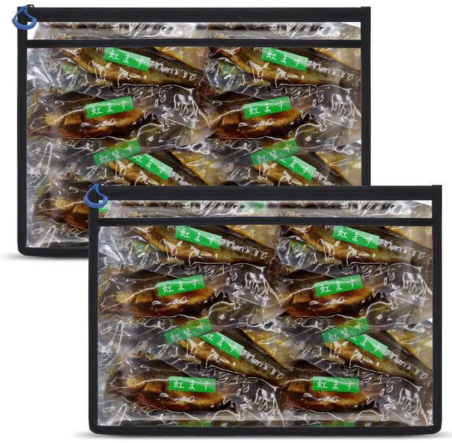 Main image of 2 Pcs Clear Fishing Tackle Bag Tackle Storage Bag Water Resistant Sealed Edges for Bait, Lures, Soft Plastics(Medium)