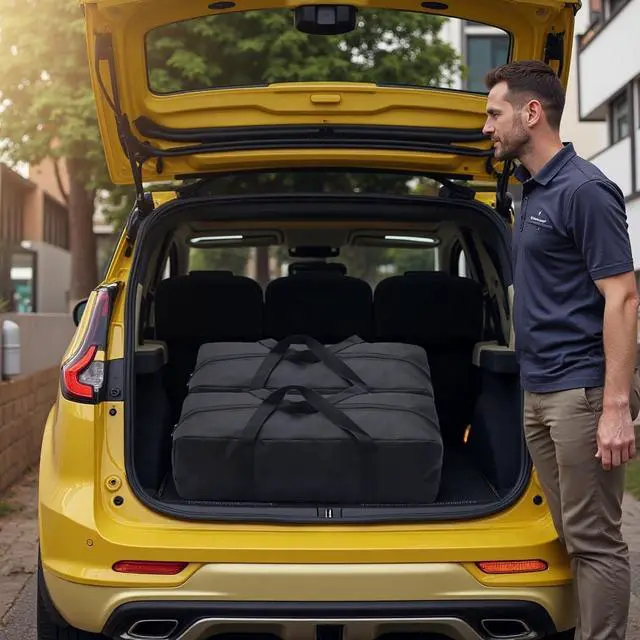 Alt view image 7 of 7 - Extra Large Heavy Duty Duffle Bag - Foldable Storage Organizer for Camping Chairs, Grill Tools, Tent, Yoga Mat, Fishing Gear & Tool Kits with Shoulder Strap (52L-27.56''(L)x9.45''(W)x12.2''(H))