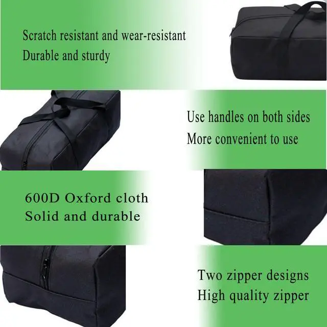 Alt view image 6 of 7 - Extra Large Heavy Duty Duffle Bag - Foldable Storage Organizer for Camping Chairs, Grill Tools, Tent, Yoga Mat, Fishing Gear & Tool Kits with Shoulder Strap (52L-27.56''(L)x9.45''(W)x12.2''(H))