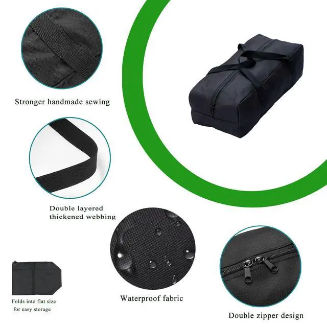 Alt view image 5 of 7 - Extra Large Heavy Duty Duffle Bag - Foldable Storage Organizer for Camping Chairs, Grill Tools, Tent, Yoga Mat, Fishing Gear & Tool Kits with Shoulder Strap (52L-27.56''(L)x9.45''(W)x12.2''(H))