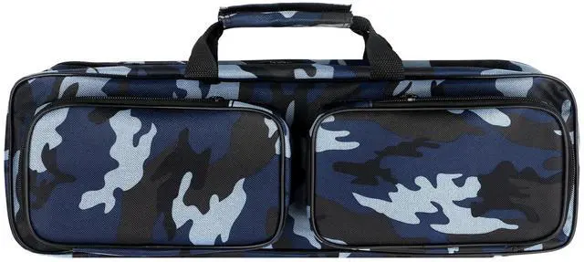 Main image of Fishing Tackle Carrier Bag with 2 Front Storage Pockets for Telescopic Rod | 17-inch Large Capacity Travel Fishing Carry Case Organizer Handbag for Collapsible Pole Tool Accessory