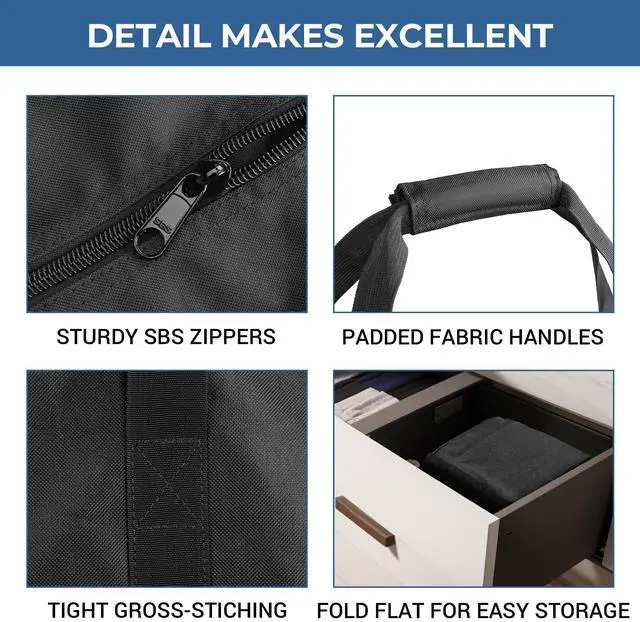 Alt view image 4 of 7 - 45 Inch Tripod Carrying Case - 45x7x7 Inch Storage Bag, Black | Waterproof Tripod Case for Light Stands, Fishing Rods, Tent Poles, and Camera Gear, Water Resistant