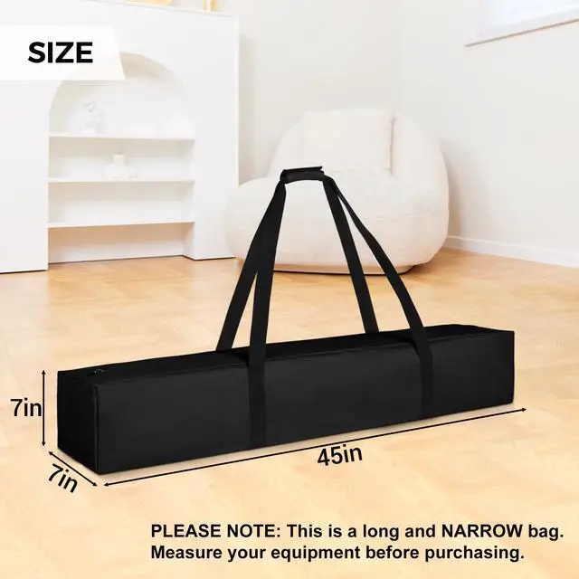 Alt view image 6 of 7 - 45 Inch Tripod Carrying Case - 45x7x7 Inch Storage Bag, Black | Waterproof Tripod Case for Light Stands, Fishing Rods, Tent Poles, and Camera Gear, Water Resistant