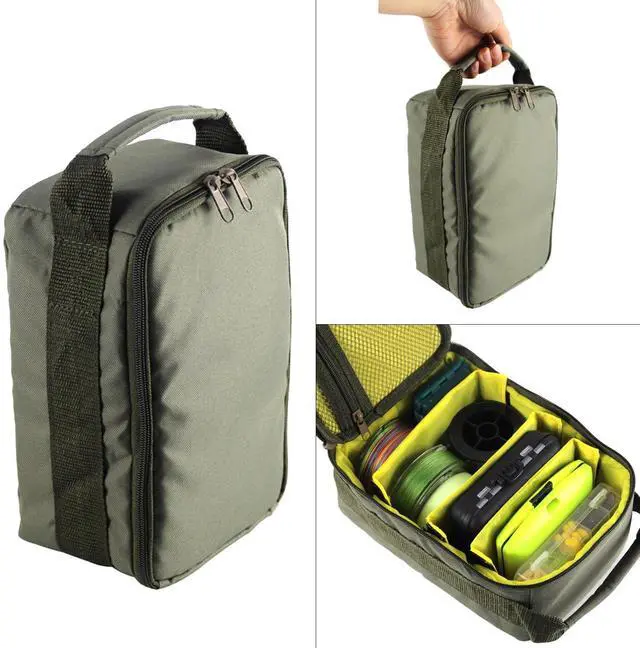 Alt view image 2 of 7 - Fishing Reel Bag, Waterproof Fishing Tackle Bag Fishing Reel Gear Organizers Reel Storage Case Fishing Reel Gear Carry