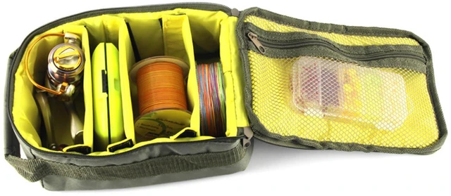 Alt view image 7 of 7 - Fishing Reel Bag, Waterproof Fishing Tackle Bag Fishing Reel Gear Organizers Reel Storage Case Fishing Reel Gear Carry