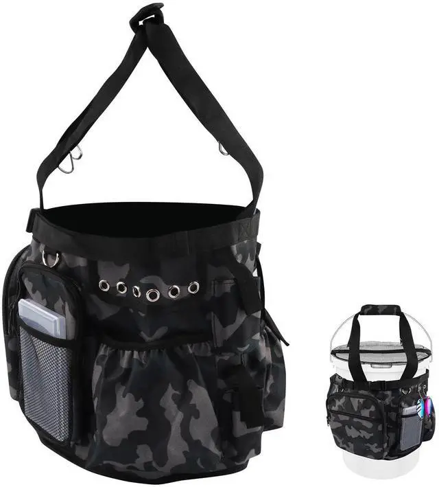 Main image of Fishing Bucket Organizer for 5 Gallon Bucket,Outdoor Ice-Fishing Tackle Bag with Bait Buckets Cover,Adjustable Buckle,Multi-Pockets for Fishing Gear & Accessories Storage