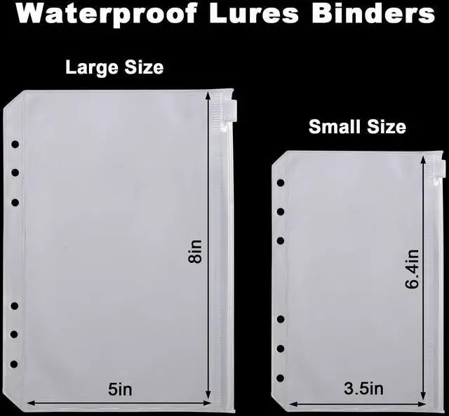 Alt view image 2 of 3 - Bait Binder Bag Pockets Lure Wallet Fishing Tackle Storage Bags A6 | Waterproof Bait Storage Binder Bag, Portable Tackle Bag for Soft Baits, Lures, Leaders, Fishing Rigs