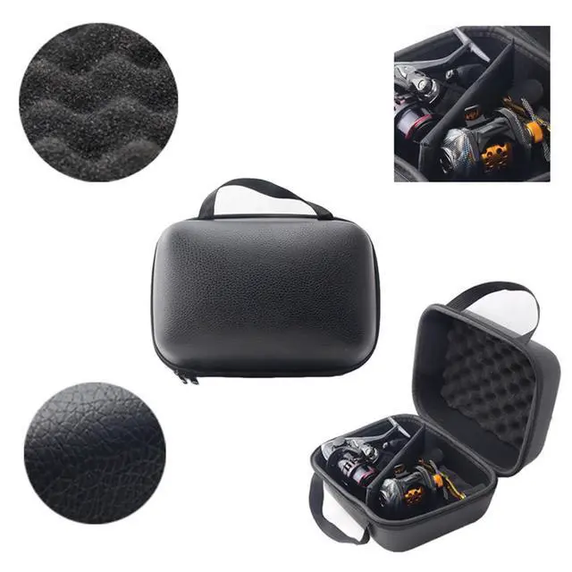 Alt view image 5 of 7 - Fishing Reel Bag, Portable Shockproof Waterproof Fishing Reel Protective Case for Baitcasting Drum Spinning Raft Reels(Inner size: 10.23 * 6.69 * 5.11inches)