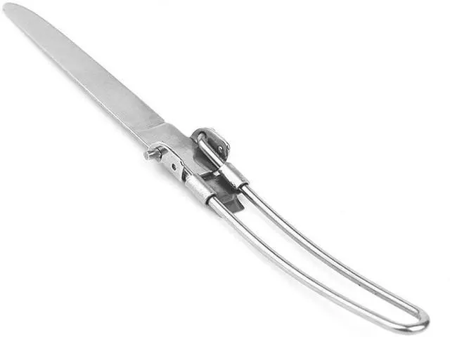 Alt view image 2 of 5 - Folding Spoon Fork Knife Set Portable 3 in 1 Folding Dinner Flatware Utensils Stainless Steel Perfect for Camping Picnic Travel Hiking Backpacking