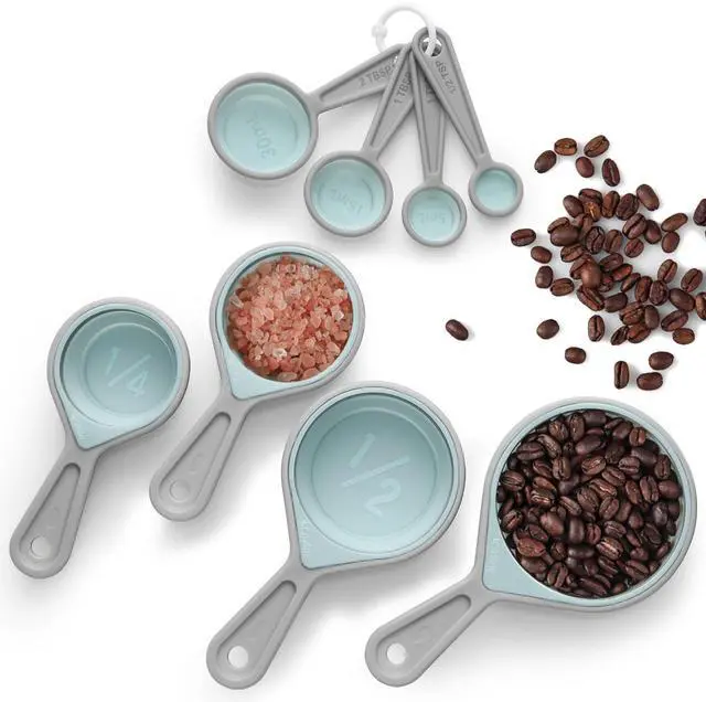 Alt view image 4 of 7 - Kitchen Gadgets Set 13 Piece, Essentials for Kitchen RV Camper, Blue | Space Saving Cooking Tools, Includes Cheese Grater, Pizza Cutter, Peeler, Bottle Opener, Garlic Grinder