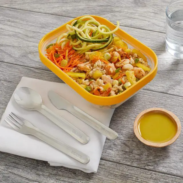 Alt view image 4 of 5 - Pocket Utensil Set, Charcoal - Stainless Steel Fork, Knife, and Spoon Nest in Hygienic Case - Portable Design for Travel, School, Work, Picnics, Camping and Outdoor Home Use