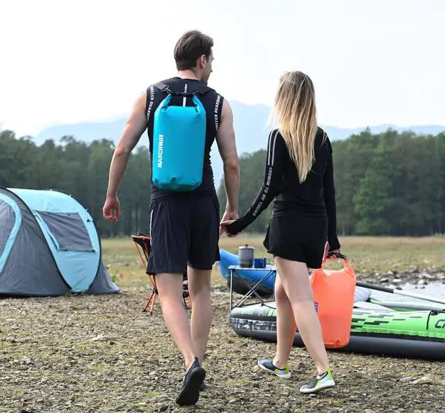 Alt view image 7 of 7 - Floating Waterproof Dry Bag Backpack 5L/10L/20L/30L/40L, Roll Top Sack Keeps Gear Dry for Kayaking, Rafting, Boating, Swimming, Camping, Hiking, Beach, Fishing (Teal, 10L)