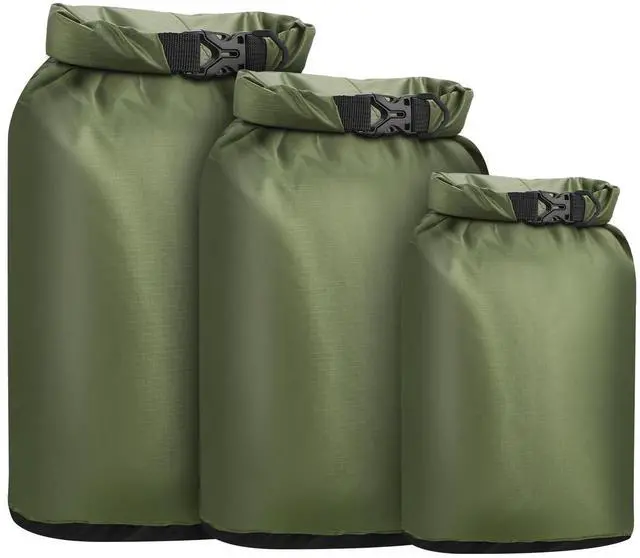 Main image of Dry Bag Waterproof 3 Pack Lightweight Dry Sack, 6L&10L&20L Outdoor Stuff Sack, Durable Wet Dry Storage Bag for Hiking, Backpacking, Camping, Kayaking, Swimming, Boating- Green