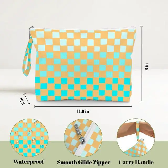 Alt view image 3 of 6 - 4 Pack Reusable Waterproof Wet Bags, Wet Dry Bag with Zipper for Beach, Travel, Swim, Gym